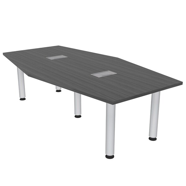 45.25 in W, 84 in L, 29 in H, Engineered Wood Top, Grey